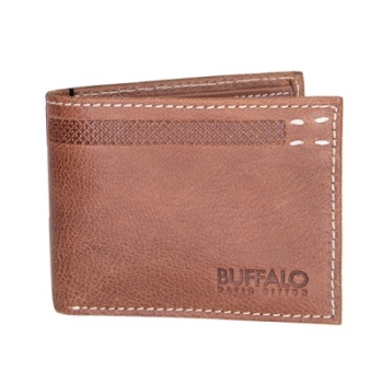 Portefeuille Buffalo en cuir brun