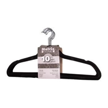 10 cintres en velours