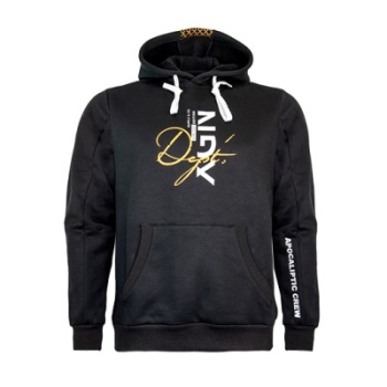 Chandail à capuchon noir Oxygen pour homme