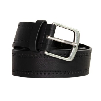 Ceinture Rumblr en cuir noir pour hommes