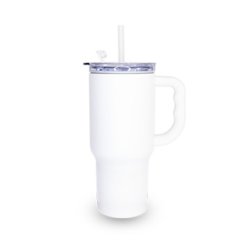 Gobelet en acier inoxydable blanc